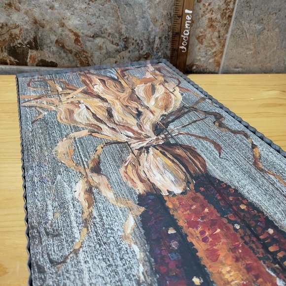 RTC Indian Corn Painting Corrugated Galvanized Iron Framed Signed Spradlin 2019 - Picture 10 of 15